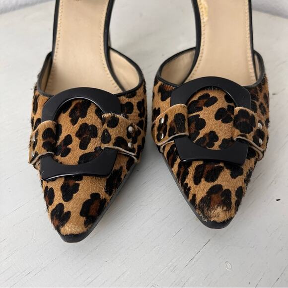 Calvin Klein Vincent calf hair leopard stiletto pumps 9.5 - Picture 6 of 11